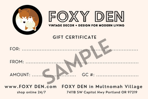 Foxy Den Gift Card