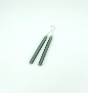 slate grey tiny taper candles